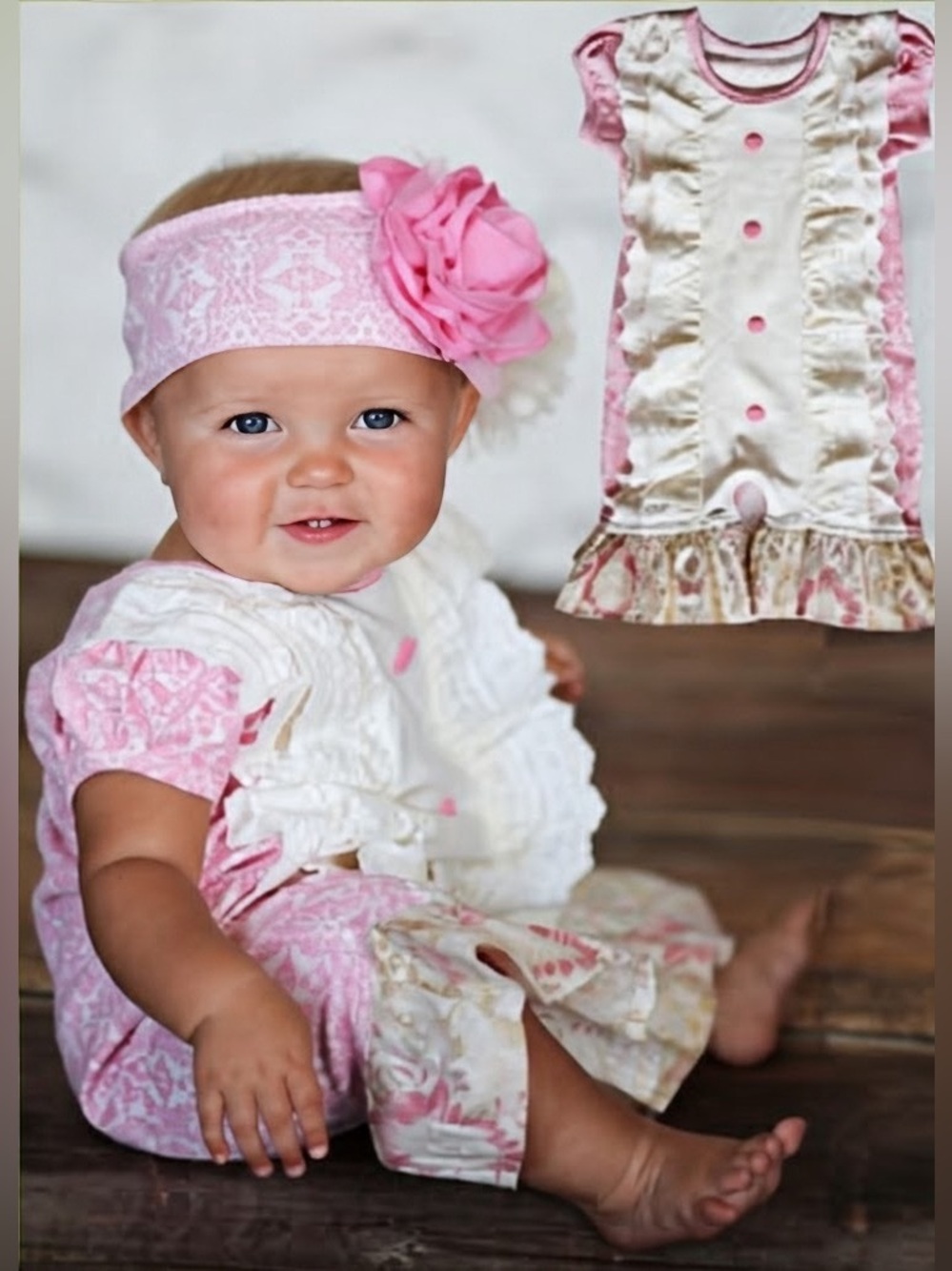 Giggle Moon Throne Room Naomi Shortall Pink Lace Baby Bodysuit